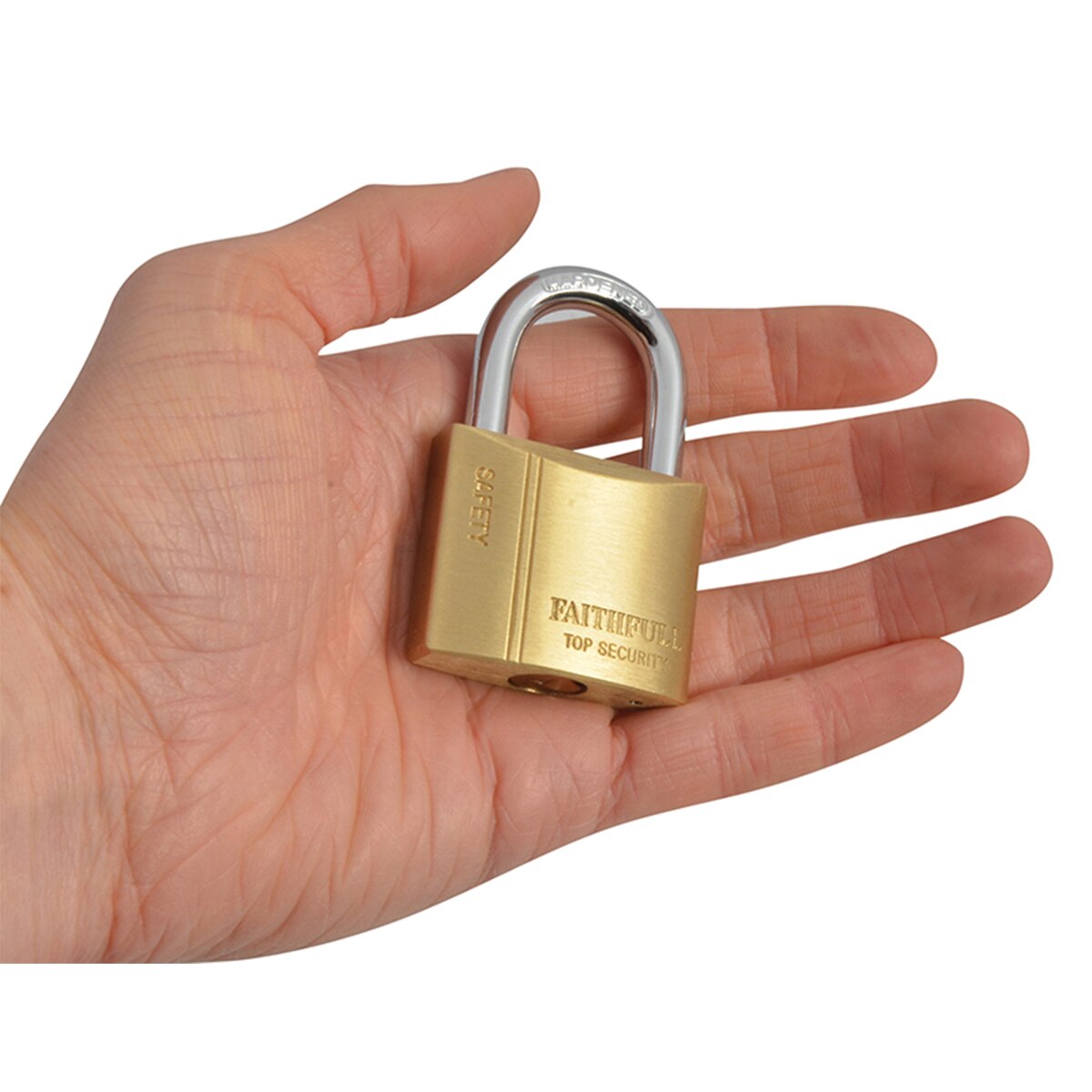 Faithfull Brass Padlock 40mm 3 Keys - FAIPLB40 - Image 4