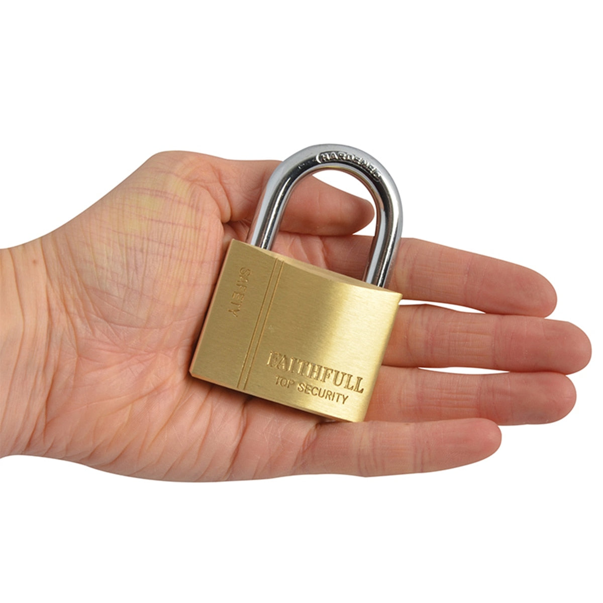 Faithfull Brass Padlock 50mm 3 Keys - FAIPLB50 - Image 3