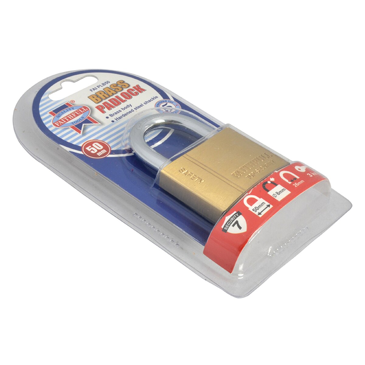 Faithfull Brass Padlock 50mm 3 Keys - FAIPLB50 - Image 4