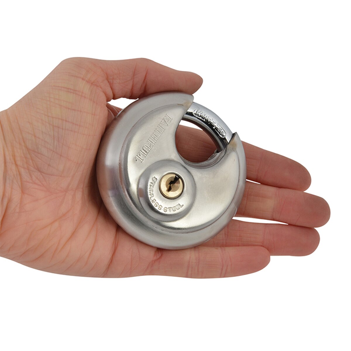 Faithfull Stainless Steel Discus Padlock 70mm - FAIPLSS70DIS - Image 4
