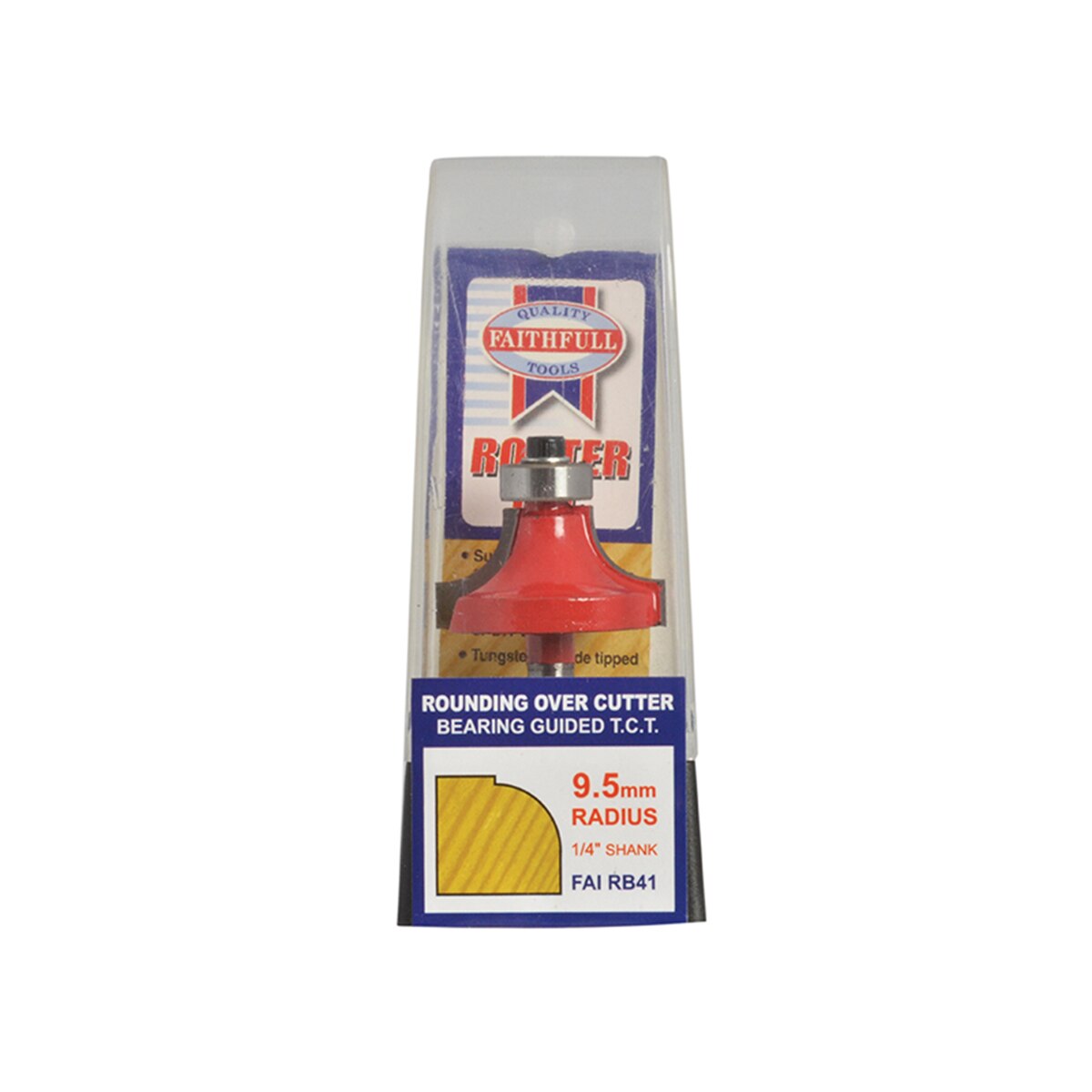 Faithfull Router Bit TCT Rounding Over 15.8mm x 9.5mm 1/4in Shank - FAIRB41 - Image 4