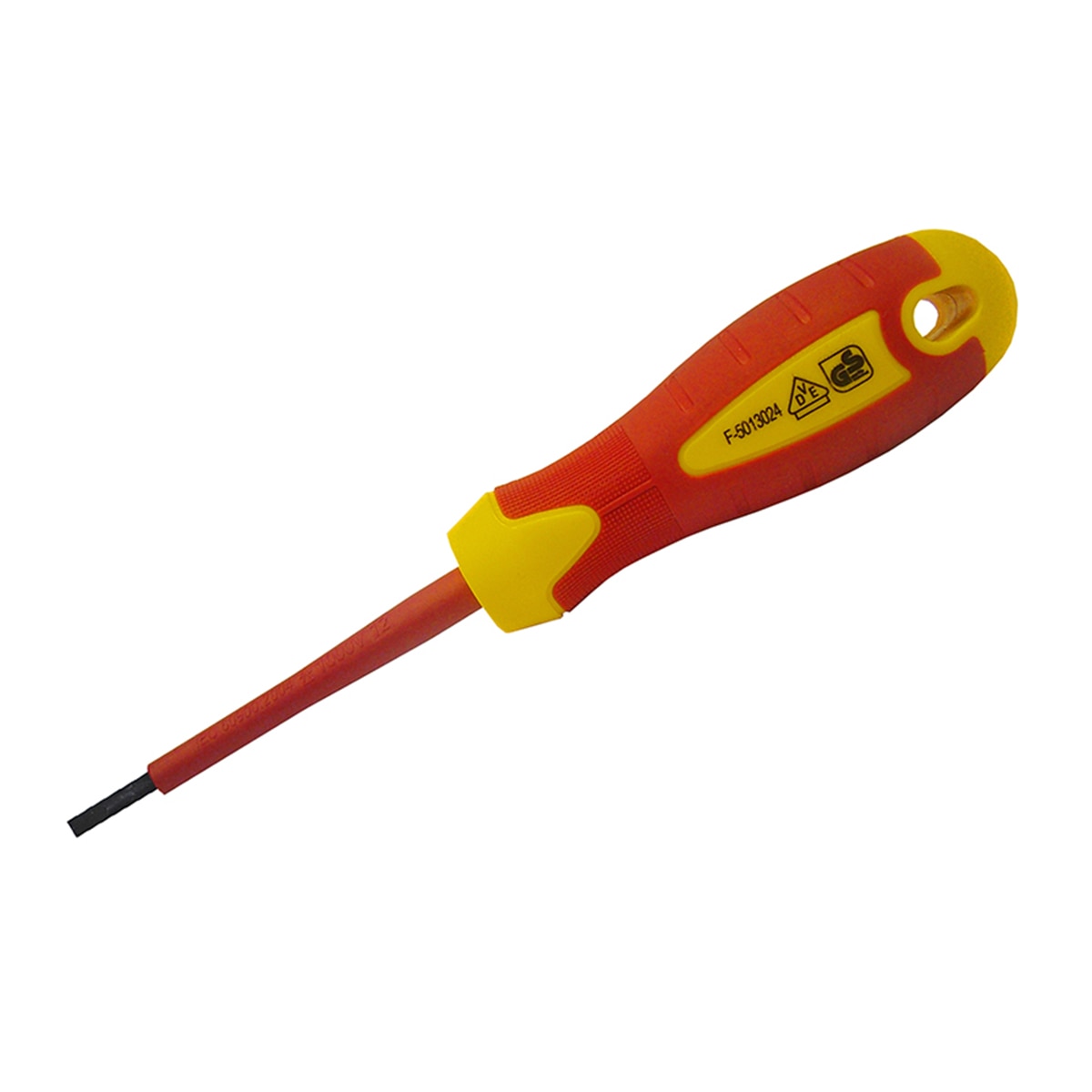 Faithfull VDE Soft Grip Screwdriver Parallel Slotted Tip 5.5 x 125mm - FAISDVDE55 - Image 1