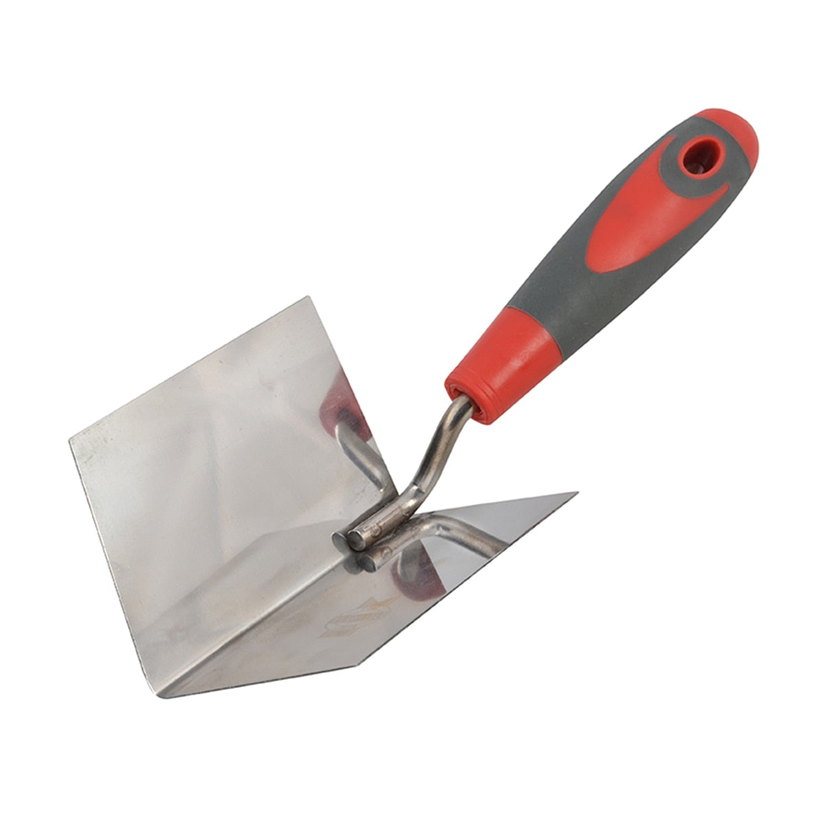 Faithfull Internal Corner Trowel Stainless Steel Soft Grip Handle 4 x 3 x 3in - FAISGTCINTSS - Image 1