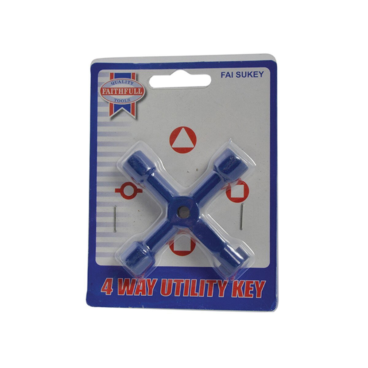 Faithfull 4-Way Services Utility Meter Key - FAISUKEY - Image 3