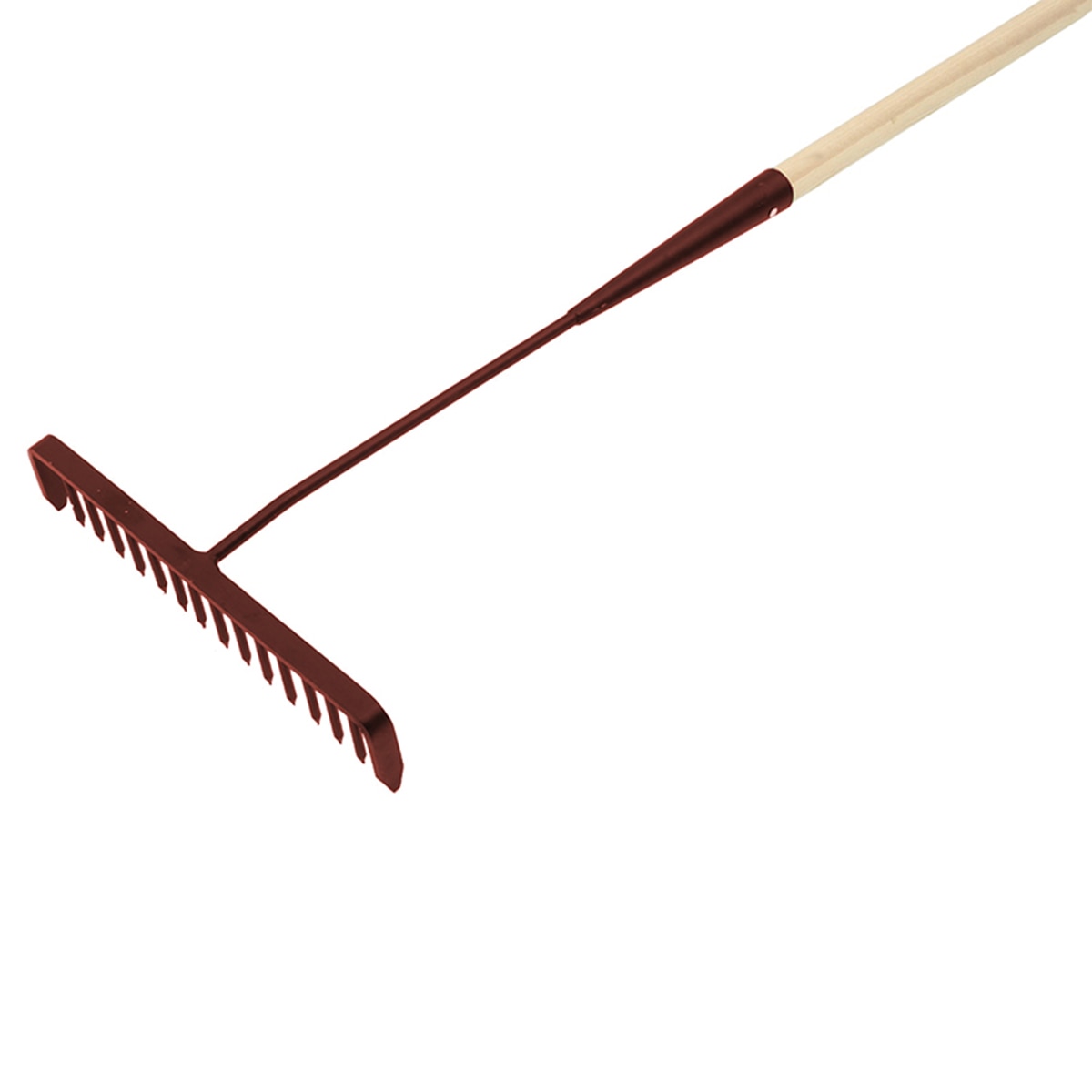 Faithfull Tarmac Rake 16 Round Teeth - Wooden Handled - FAITAR - Image 1