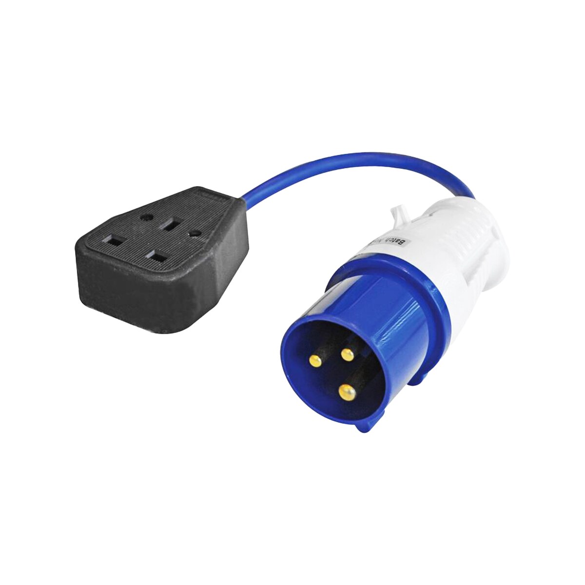 Faithfull Fly Lead 240V 3-Pin Plug to 240V 3-Pin Socket & 35cm Lead - FPPFLYLEAD - Image 1