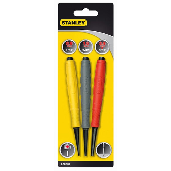 Stanley DynaGrip Nail Punch Set, 3 Piece - STA058930 - Image 3