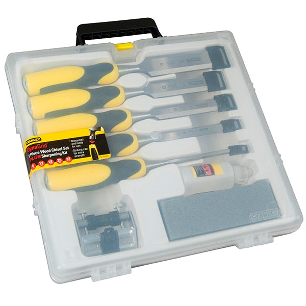 Stanley DYNAGRIP Chisel with Strike Cap Set, 5 Piece + Accessories - STA516421 - Image 1