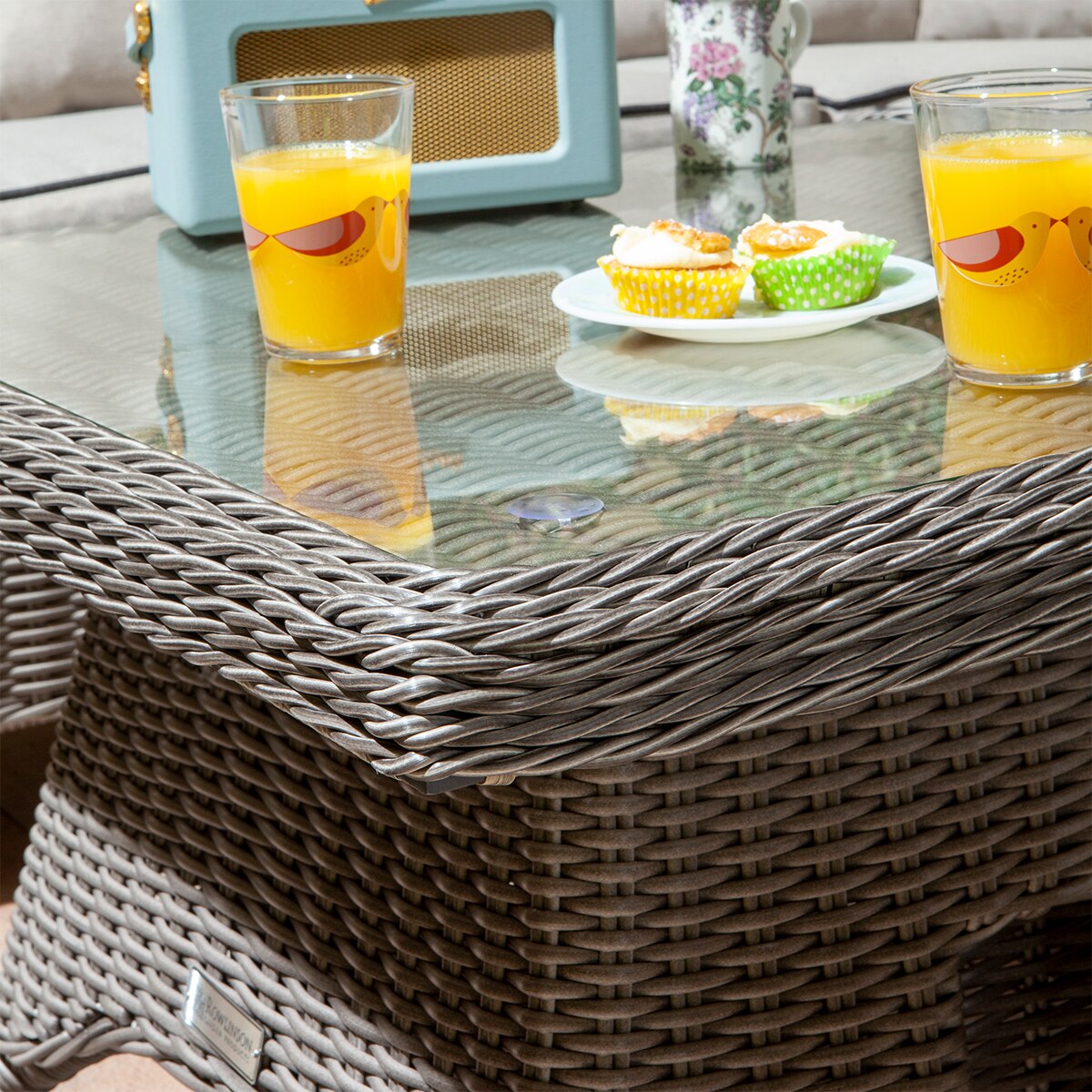 Prestbury 4pc Rattan Garden Furniture Corner Set - Image 9