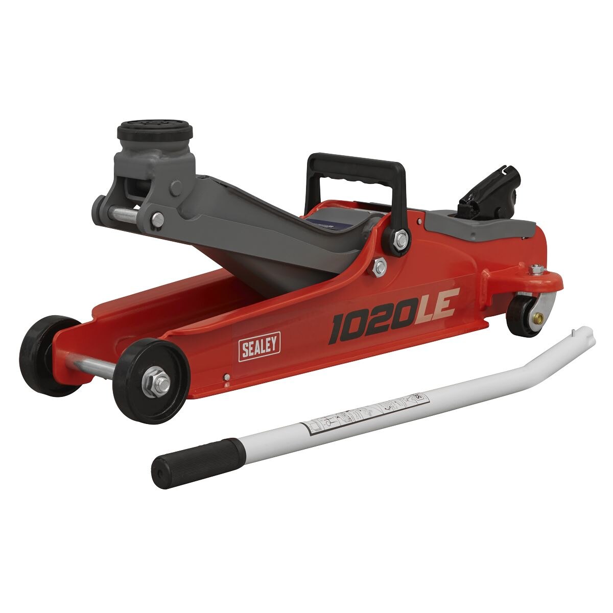 Sealey Trolley Jack 2 Tonne Low Profile Short Chassis Red - Image 7