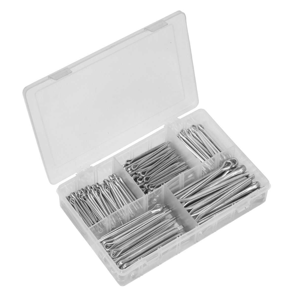 Sealey Split Pin Assortment 230pc Large Sizes Metric & Imperial - Image 1