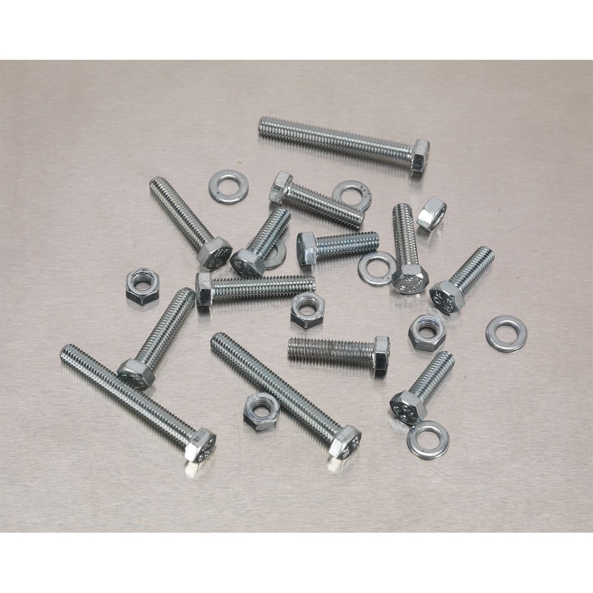 Sealey Setscrew, Nut & Washer Assortment 444pc High Tensile M5 Metric - Image 2