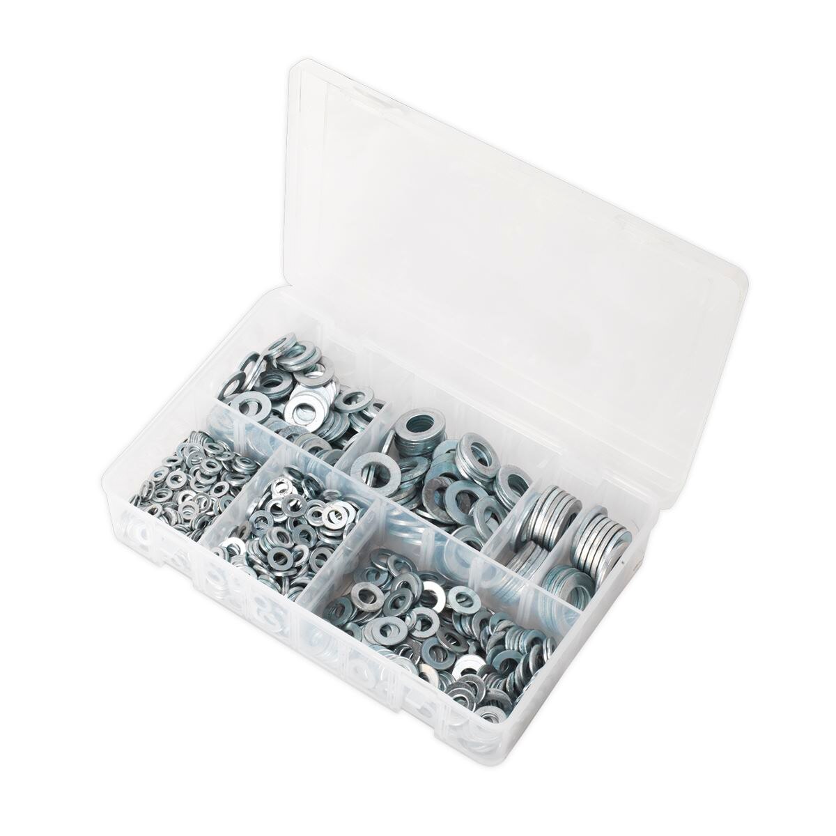 Sealey Flat Washer Assortment 1070pc M5-M16 Form A Metric - Image 3