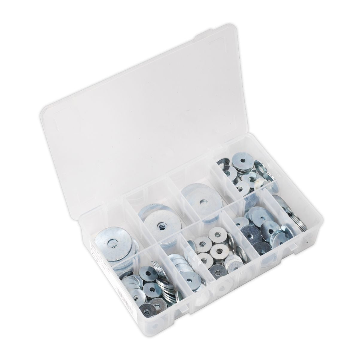 Sealey Repair Washer Assortment 240pc M5-M10 Metric Zinc Plated - Image 1
