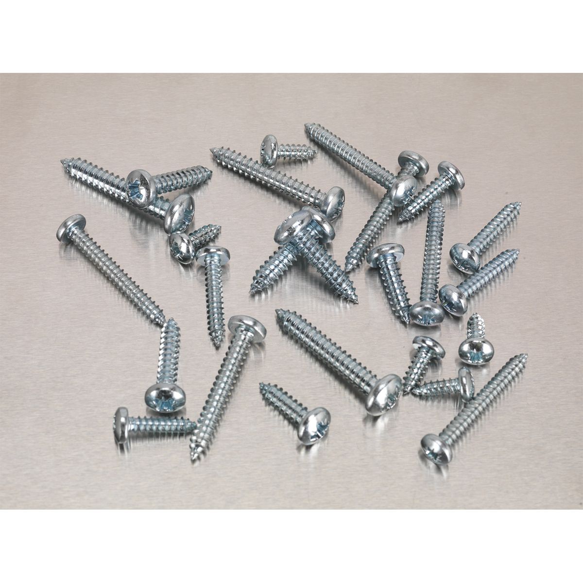 Sealey Self-Tapping Screw Assortment DIN 798CZ 305pc Pan Head Pozi Zinc - Image 2