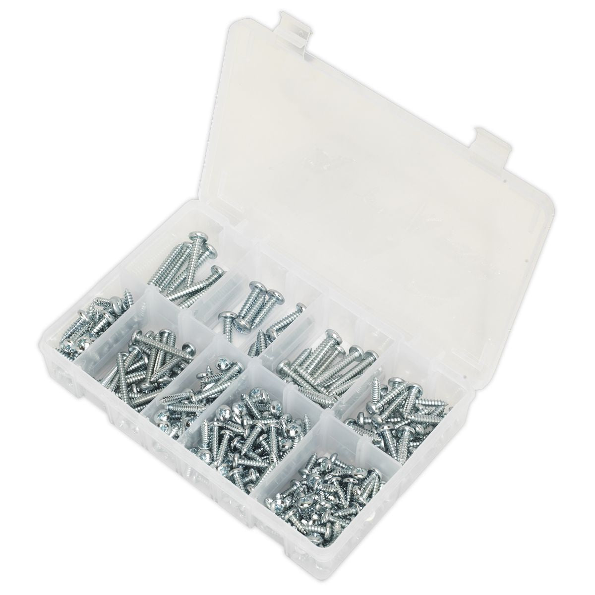 Sealey Self-Tapping Screw Assortment DIN 798CZ 305pc Pan Head Pozi Zinc - Image 3