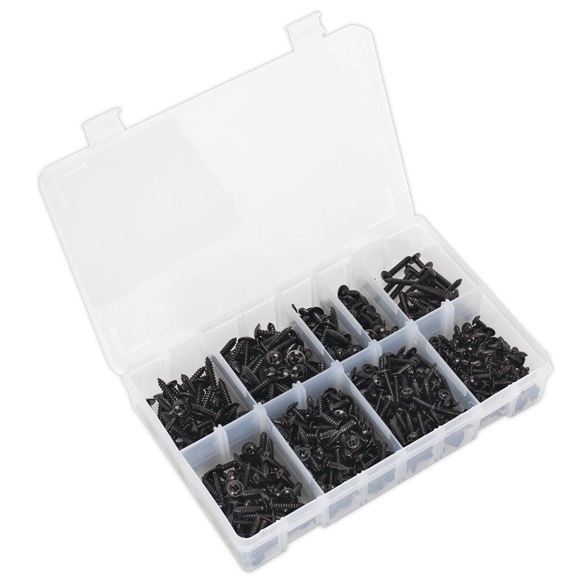 Sealey Self-Tapping Screw Assortment 700pc Flanged Head - Image 1