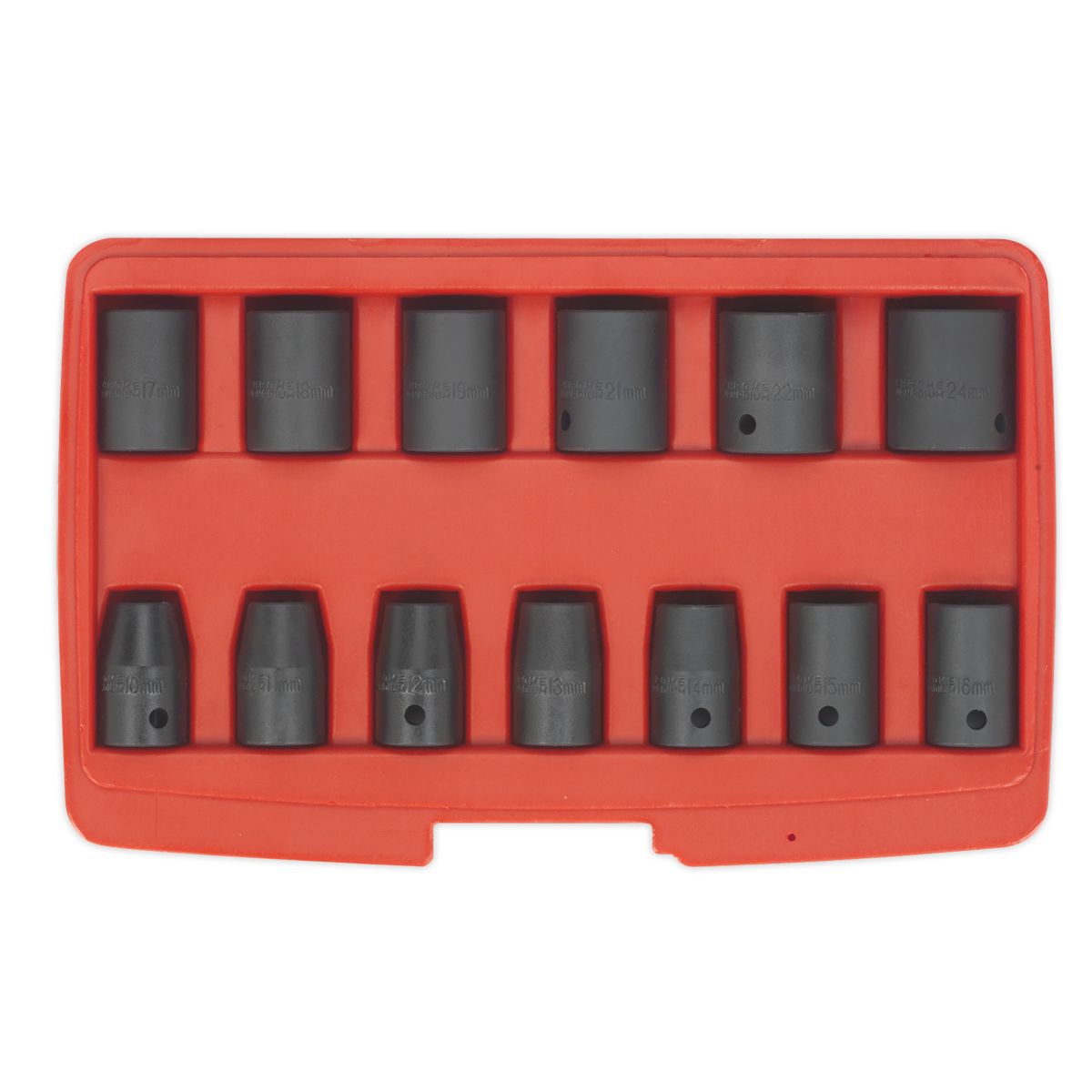 Sealey Impact Socket Set 13pc 1/2"Sq Drive Metric - Image 10