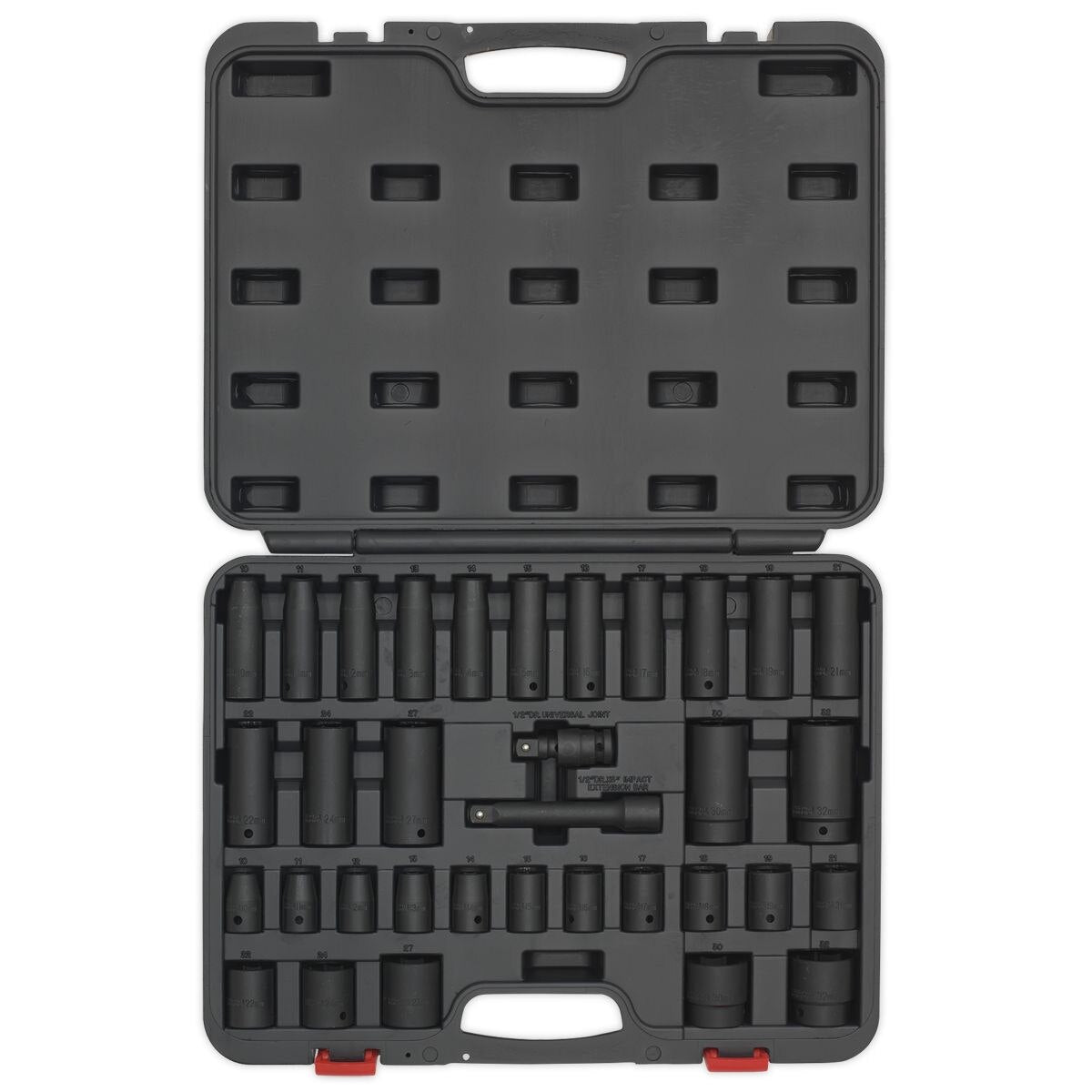 Sealey Impact Socket Set 34pc 1/2"Sq Drive Metric - Image 3