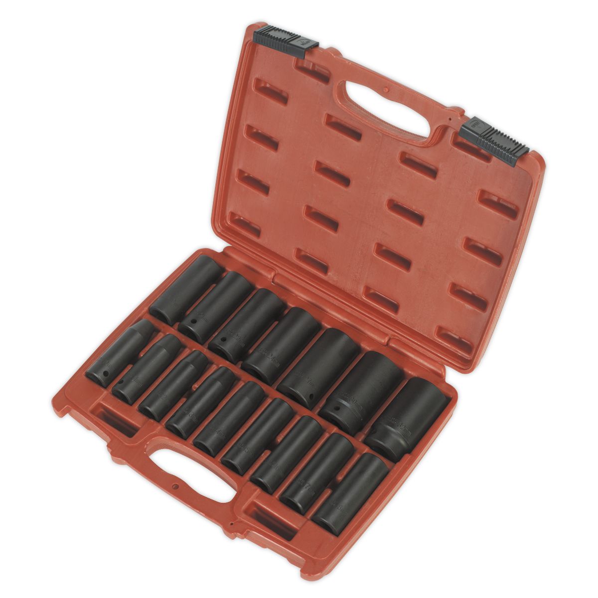 Sealey Impact Socket Set 16pc 1/2"Sq Drive Deep Metric - Image 2