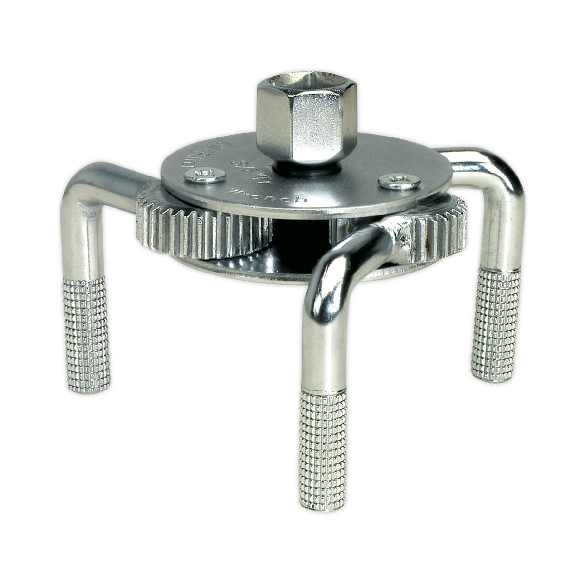 Sealey Oil Filter Claw Wrench 65-110mm Capacity 3/8" & 1/2"Sq Drive - Image 1