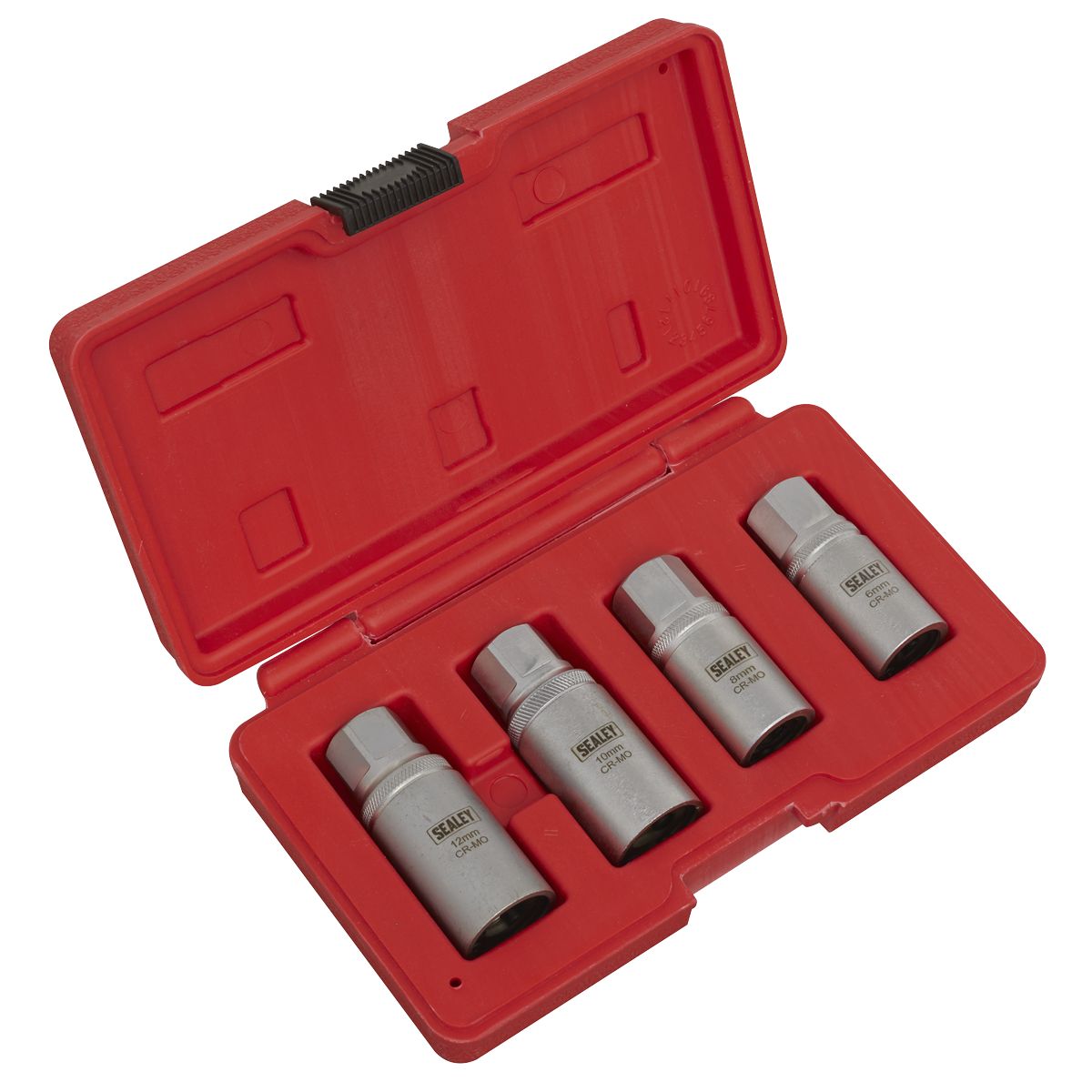 Sealey Stud Extractor Set 4pc 1/2"Sq Drive Metric - Image 1