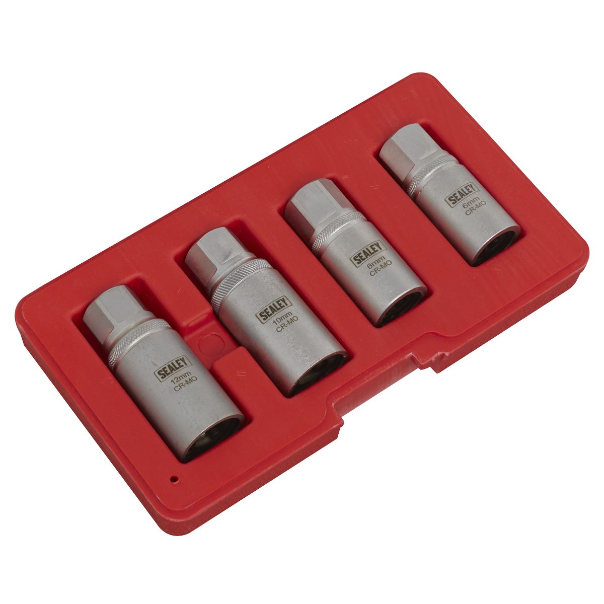 Sealey Stud Extractor Set 4pc 1/2"Sq Drive Metric - Image 4