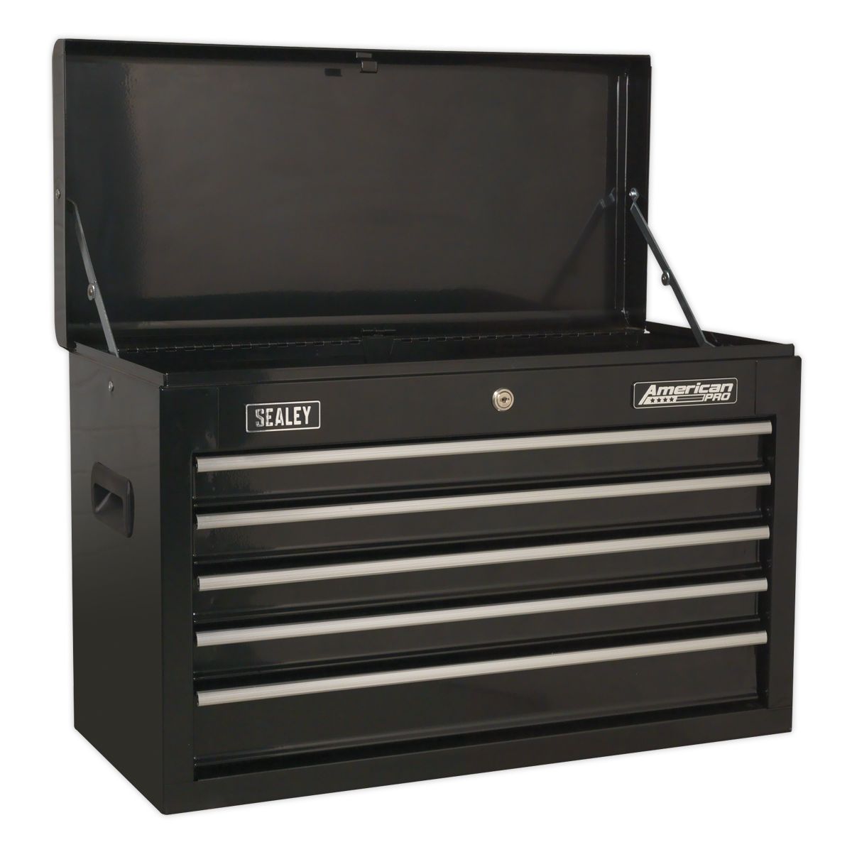 Sealey Topchest, Mid-Box & Rollcab 14 Drawer Stack Black - Image 2