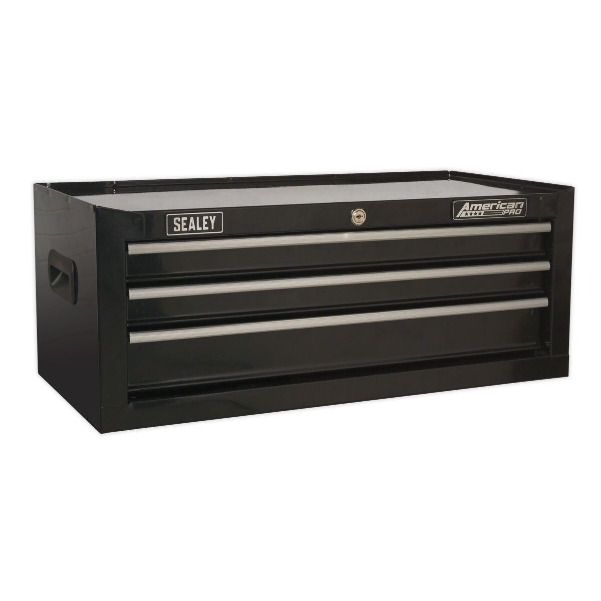 Sealey Topchest, Mid-Box & Rollcab 14 Drawer Stack Black - Image 3