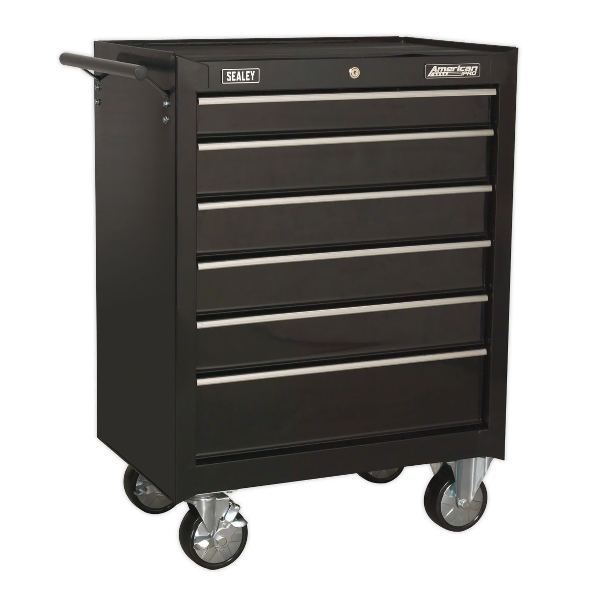 Sealey Topchest, Mid-Box & Rollcab 14 Drawer Stack Black - Image 4