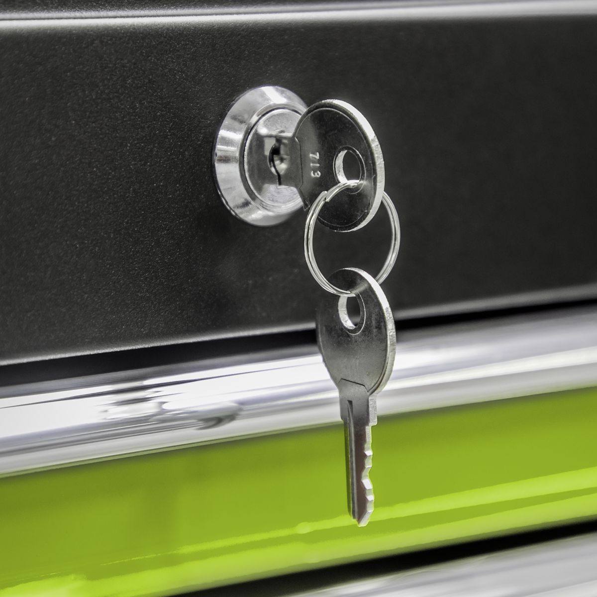 Sealey Topchest & Rollcab Combination 6 Drawer with Ball-Bearing Slides Hi-Vis Green - Image 7