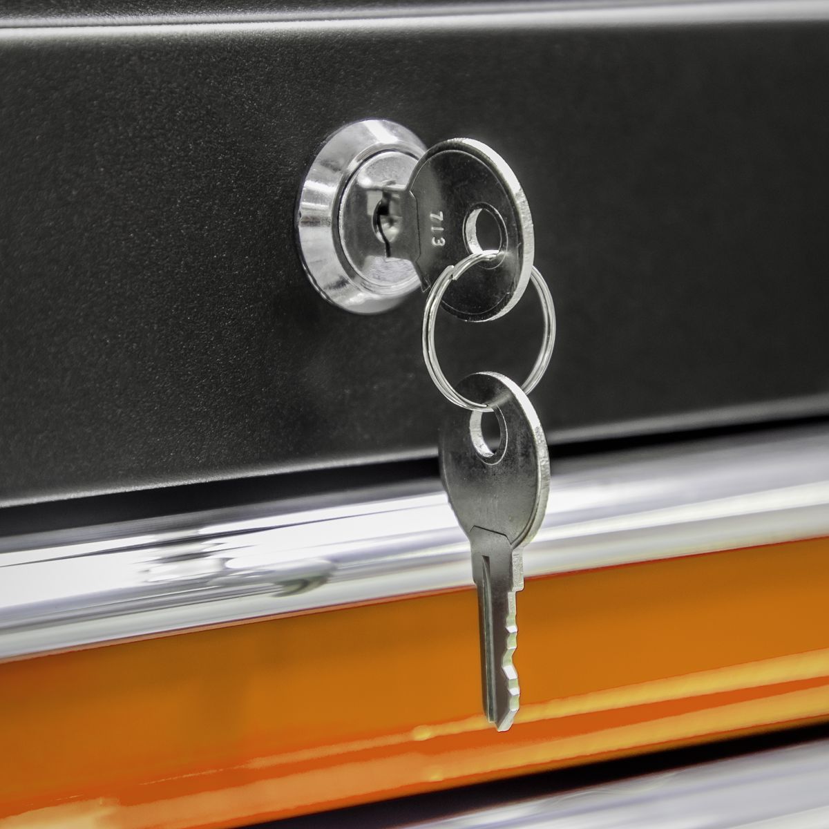 Sealey Topchest & Rollcab Combination 6 Drawer with Ball-Bearing Slides Orange - Image 7