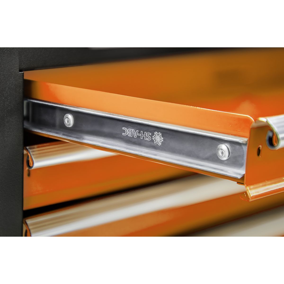 Sealey Topchest & Rollcab Combination 6 Drawer with Ball-Bearing Slides Orange - Image 9