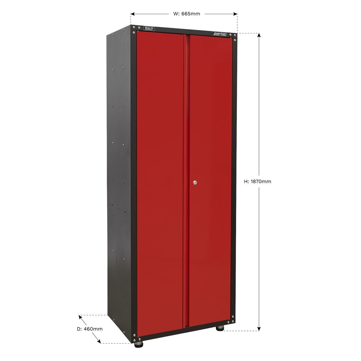 Sealey Modular 2 Door Full Height Cabinet 665mm - Image 7