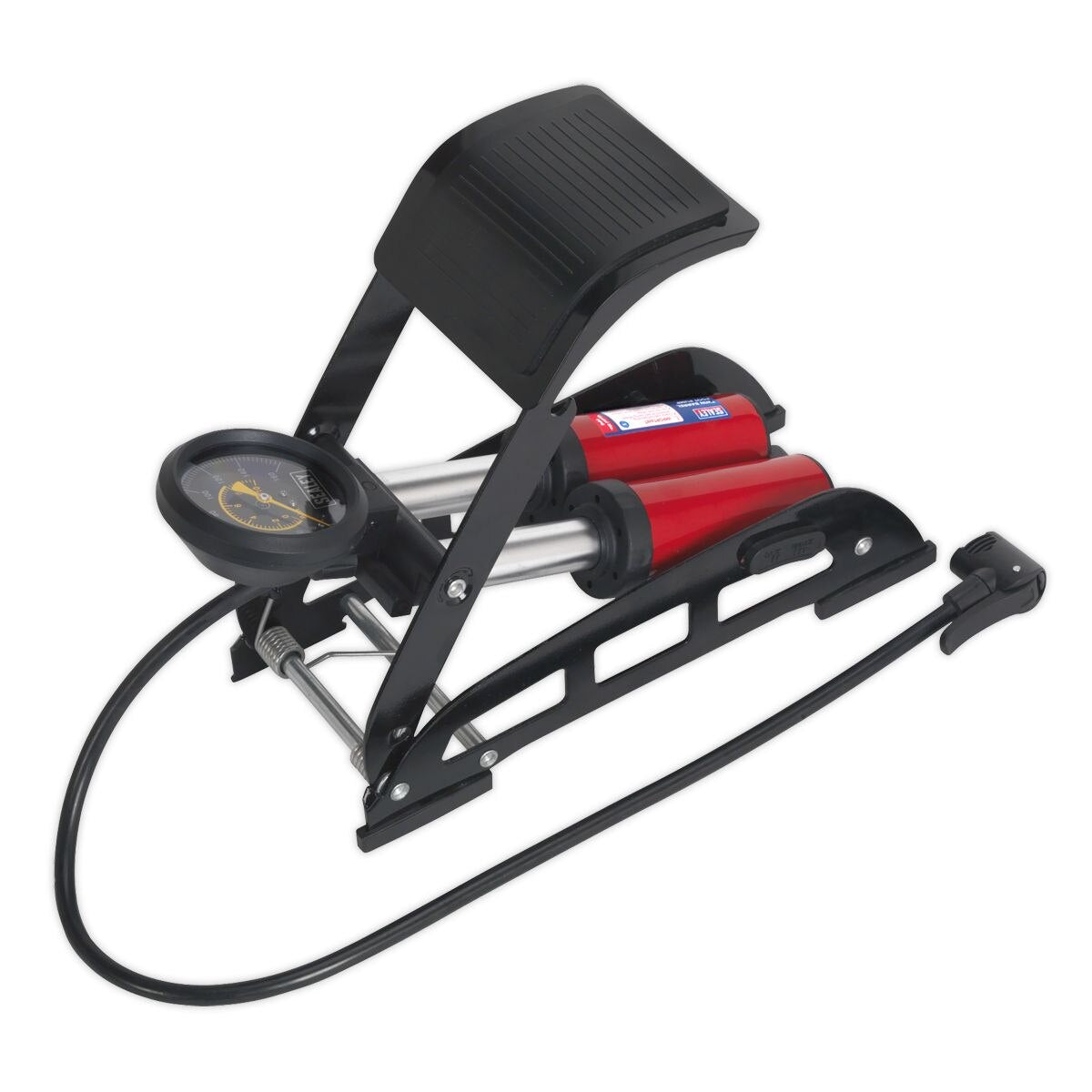 Sealey Foot Pump Twin Barrel - Image 2