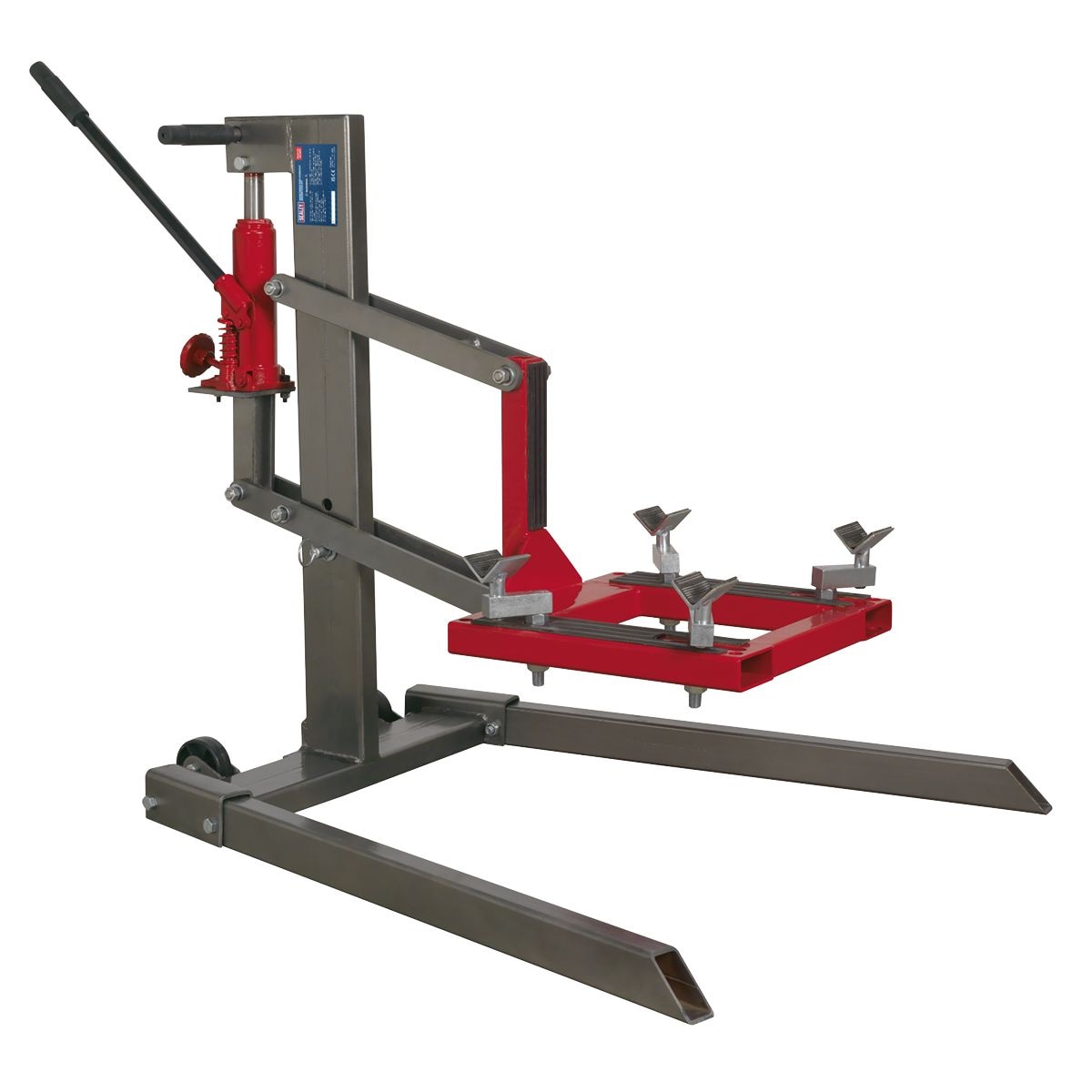 Sealey Single Post Hydraulic Motorcycle Lift 450kg Capacity - Image 1