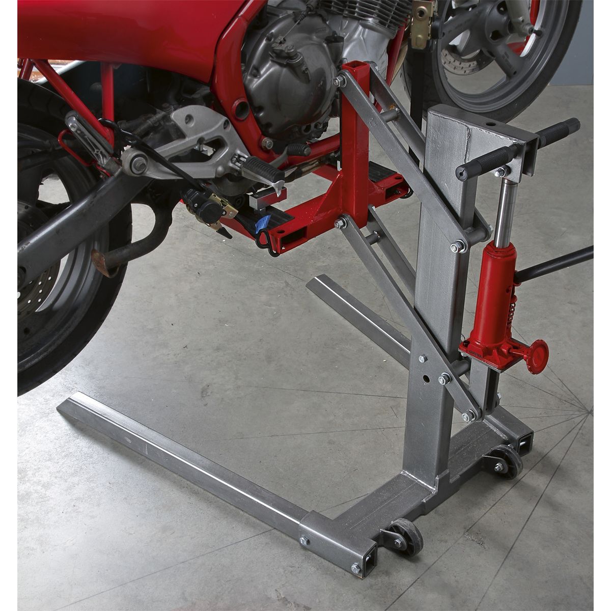Sealey Single Post Hydraulic Motorcycle Lift 450kg Capacity - Image 8