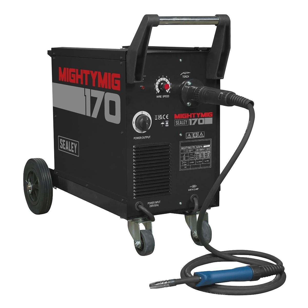 Sealey Professional Gas/No-Gas MIG Welder 170A with Euro Torch - Image 3