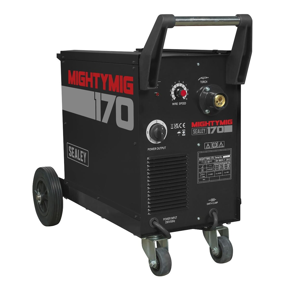 Sealey Professional Gas/No-Gas MIG Welder 170A with Euro Torch - Image 4