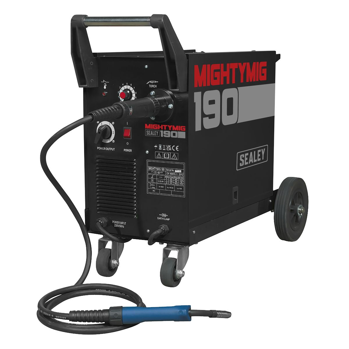 Sealey Professional Gas/No-Gas MIG Welder 190A with Euro Torch - Image 1