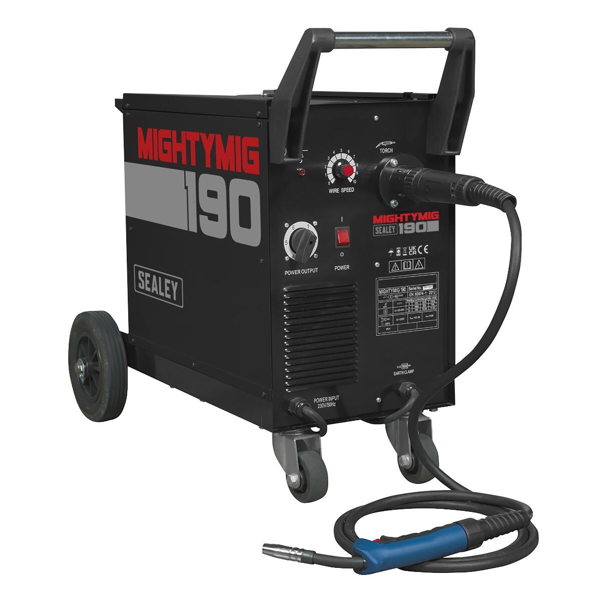 Sealey Professional Gas/No-Gas MIG Welder 190A with Euro Torch - Image 2