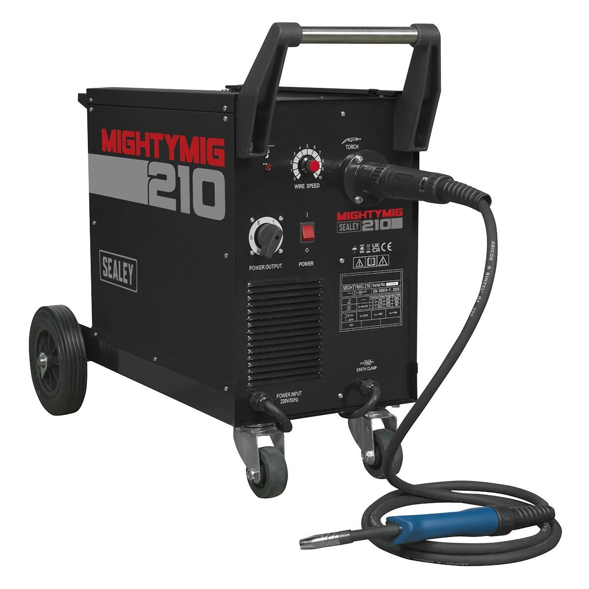 Sealey Professional Gas/No-Gas MIG Welder 210A with Euro Torch - Image 3