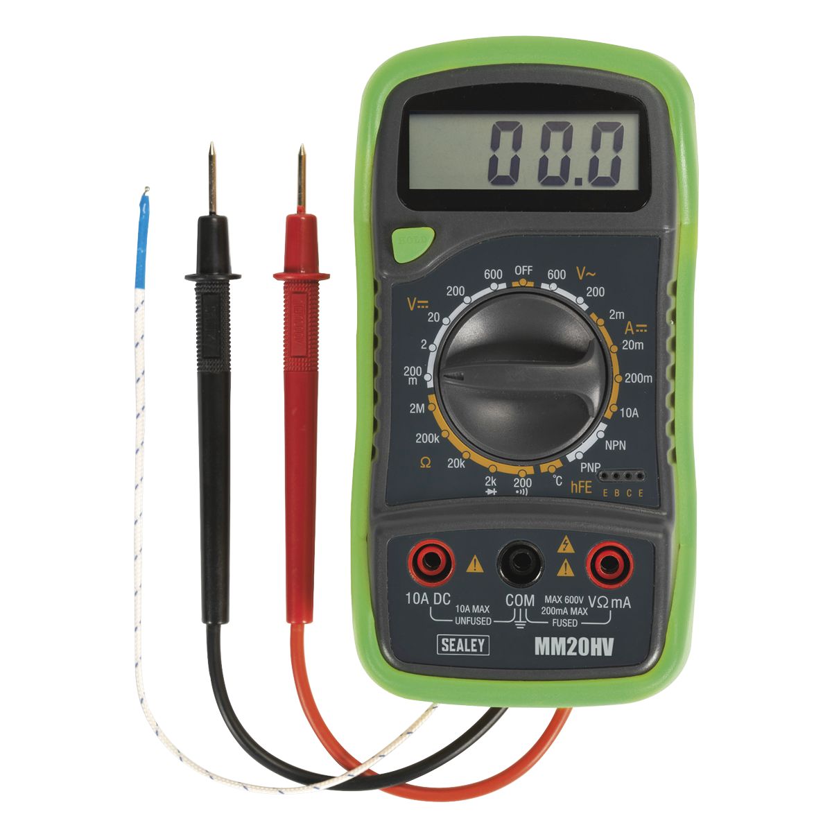 Sealey Digital Multimeter 8-Function with Thermocouple Hi-Vis - Image 2