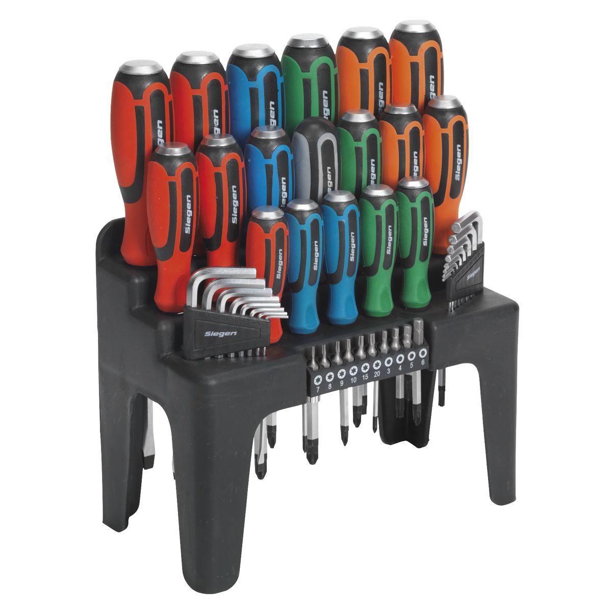 Sealey Hammer-Thru Screwdriver, Hex Key & Bit Set 44pc - Image 1