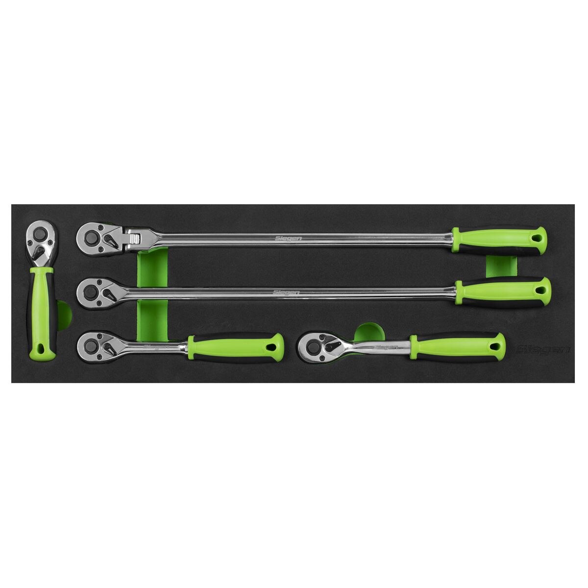 Sealey Ratchet Wrench Set 5pc 3/8"Sq Drive Flip Reverse - Image 5