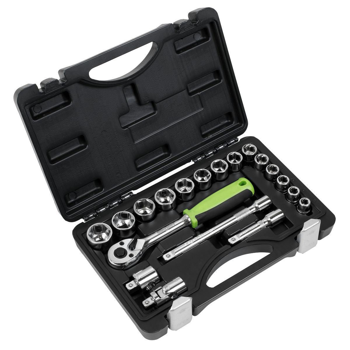 Sealey Socket Set 19pc 3/8"Sq Drive Metric - Image 1