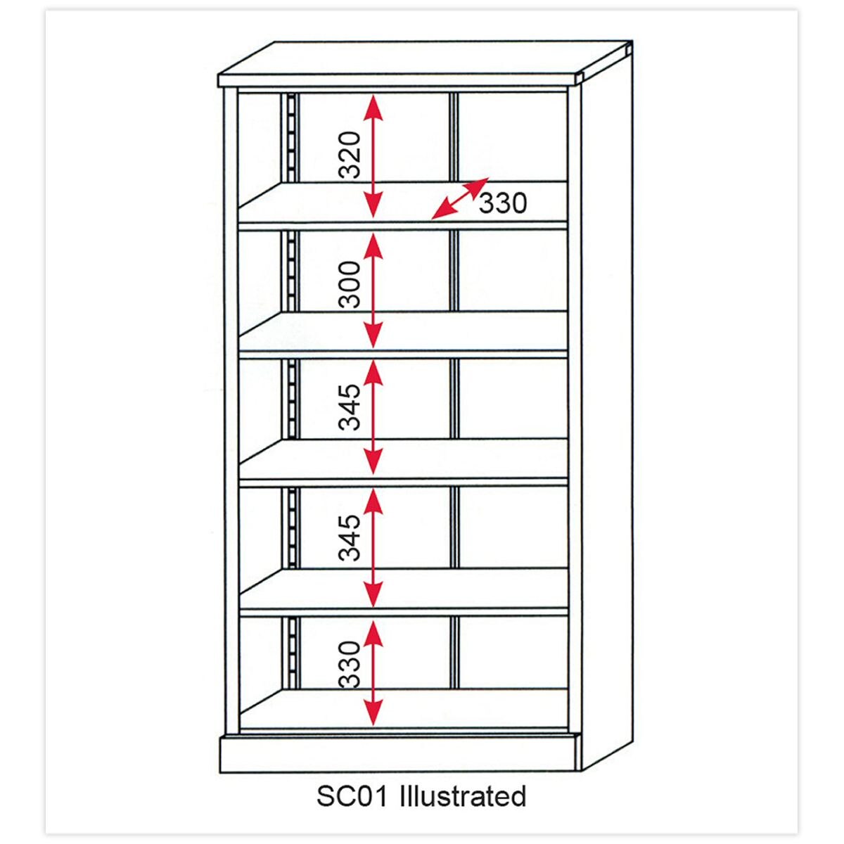 Sealey Floor Cabinet 4 Shelf 2 Door - Image 5