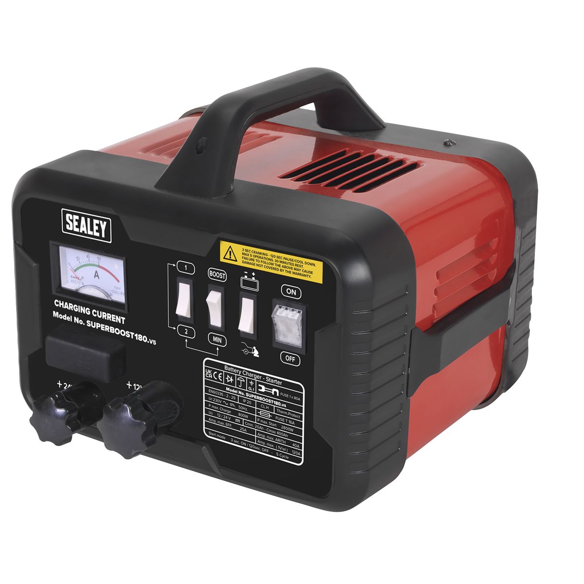 Sealey Starter/Charger 180/40A 12/24V 230V - Image 1