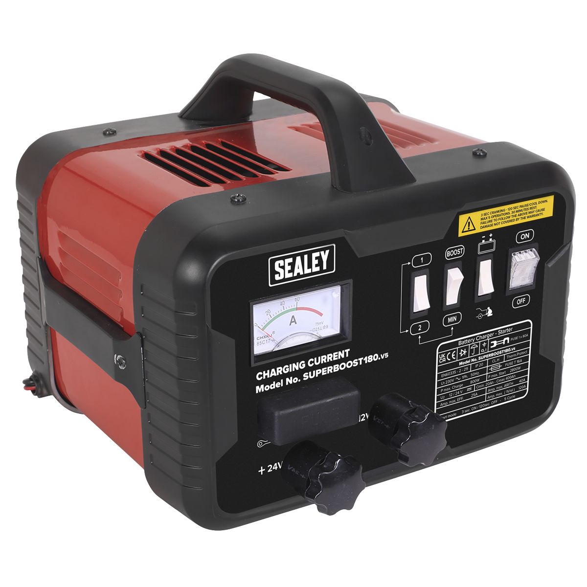 Sealey Starter/Charger 180/40A 12/24V 230V - Image 2