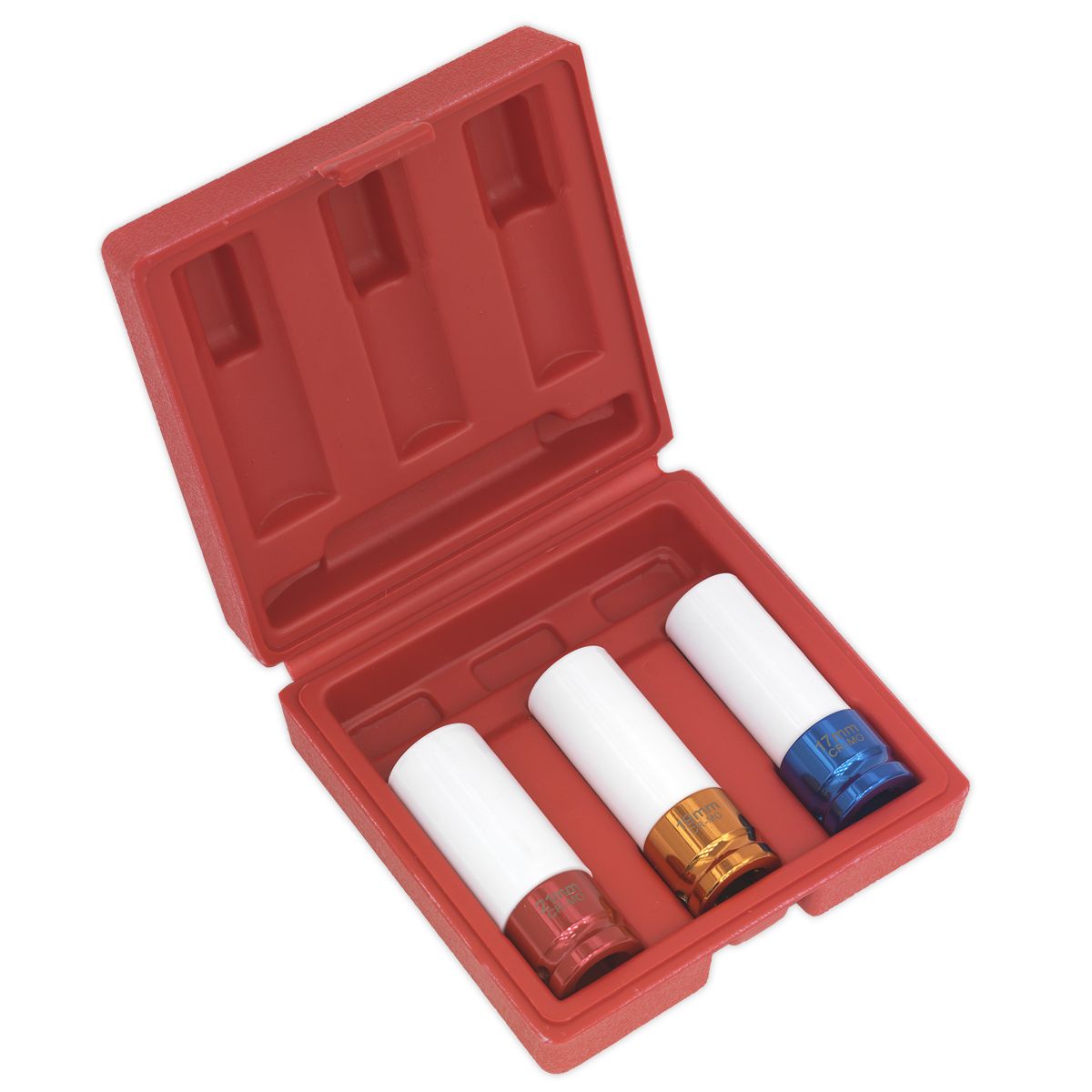 Sealey Alloy Wheel Impact Socket Set 3pc 1/2"Sq Drive - Image 1